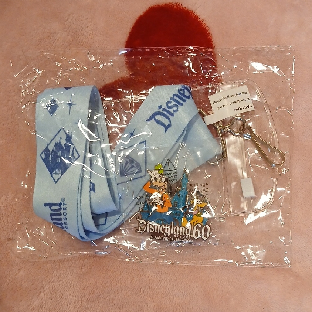Disney Blue Lanyard with Collectable Pin